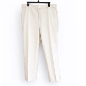 Ann Taylor Petite 16P Cream Ankle Dress Pants Tailored Work Office Trousers NWT